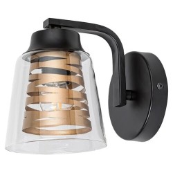 Sieninis šviestuvas Zenaida E27 1x MAX 60W (Matinė Juoda)