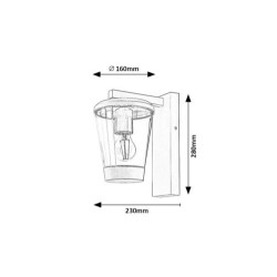 Sieninis lauko šviestuvas Savano E27 1x MAX 40W (Antracito)