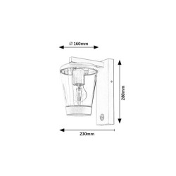 Sieninis lauko šviestuvas Savano E27 1x MAX 40W (Antracito)