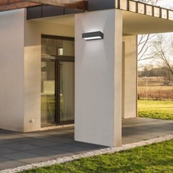 Sieninis lauko šviestuvas Halden LED 9W 4000K Neutrali balta (Juoda)