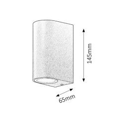 Sieninis lauko šviestuvas Chile GU10 2x MAX 35W (Juoda)
