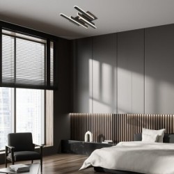 Lubinis šviestuvas Sindri LED 36W 3000, 4000K CCT keičiama balta spalva (Juoda)