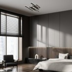 Lubinis šviestuvas Sindri LED 36W 3000, 4000K CCT keičiama balta spalva (Juoda)