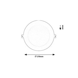 LED panelė Shaun2 LED 12W 3000K Šilta balta (Balta)