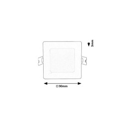 LED panelė Shaun2 LED 3W 4000K Neutrali balta (Balta)