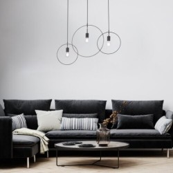Pakabinamas šviestuvas Dilara E27 3x MAX 40W (Matinė Juoda)