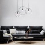 Pakabinamas šviestuvas Dilara E27 3x MAX 40W (Matinė Juoda)
