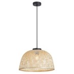 Pakabinamas šviestuvas Rattan E27 1x MAX 25W (Juoda)