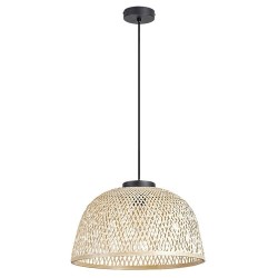 Pakabinamas šviestuvas Rattan E27 1x MAX 25W (Juoda)