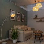 Pakabinamas šviestuvas Rattan E27 1x MAX 25W (Juoda)