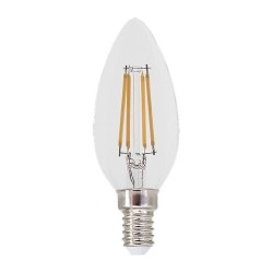 LED lemputė E14 Filament-LED 4W C37 2700K Šilta balta