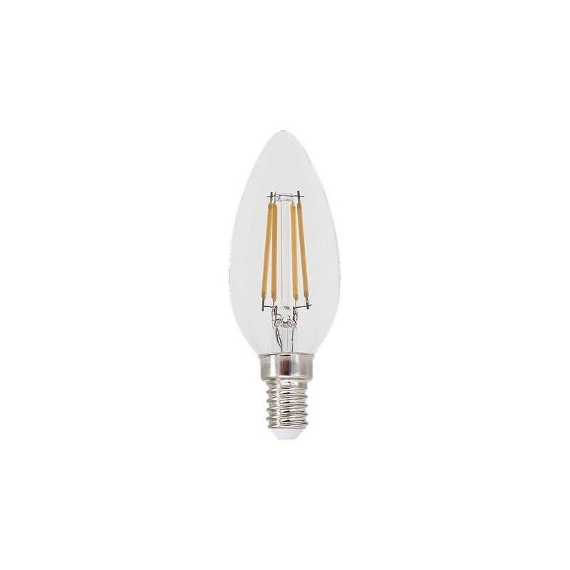 LED lemputė E14 Filament-LED 4W C37 2700K Šilta balta