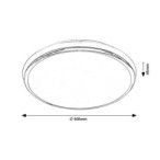 Lubinis šviestuvas Balthasar LED 18W 3000-6500K CCT keičiama balta spalva (Chromo)