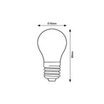 LED lemputė E27 Filament-LED 2W G45 3000K Šilta balta