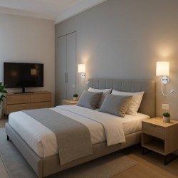 Sieninis šviestuvas Larkin E27 1x MAX 40 + LED 3W 2800K Šilta balta (Chromo)