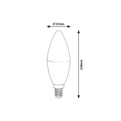 LED SMART lemputė LED 5W SMD-LED 5W C37 3000-6500K CCT keičiama balta spalva