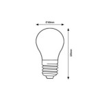 LED lemputė E27 Filament-LED 4W A60 2700K Šilta balta