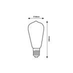 LED lemputė E27 Filament-LED 4W ST64 2700K Šilta balta