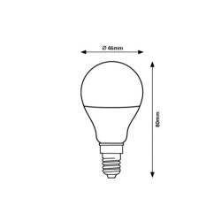 LED lemputė E14 SMD-LED 5W G45 3000K Šilta balta