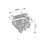 Lubinis šviestuvas Pallas LED 23+ E14 4x MAX 40W 4000K Neutrali balta (Chromo)