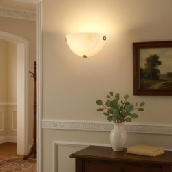 Sieninis šviestuvas Alabastro E27 1x MAX 60W (Balta)