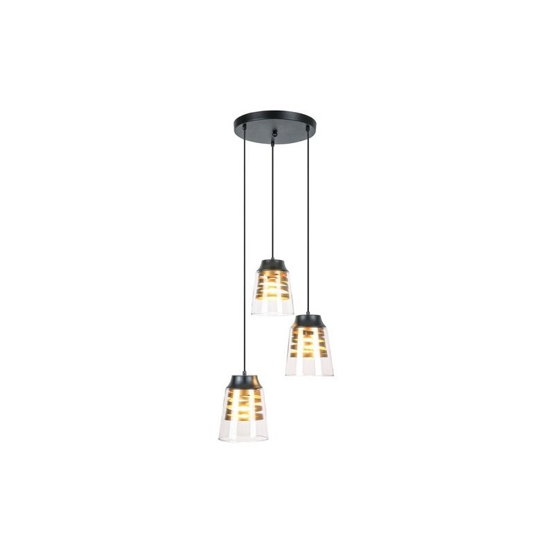Pakabinamas šviestuvas Zenaida E27 3x MAX 60W (Matinė Juoda)