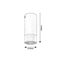 Lubinis šviestuvas Zircon GU10 1X MAX 5W (Matinė Juoda)