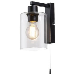 Sieninis šviestuvas Miroslaw E27 1x MAX 40W (Matinė Juoda)