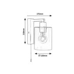 Sieninis šviestuvas Miroslaw E27 1x MAX 40W (Matinė Juoda)