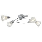 Lubinis šviestuvas Hestia E14 4x MAX 40W (Chromo)