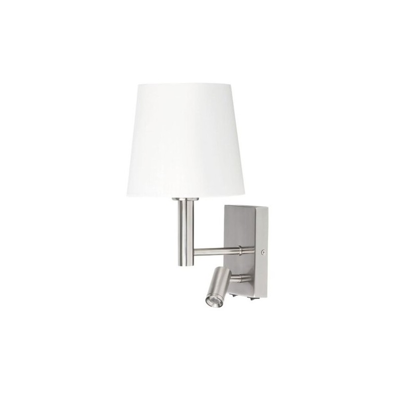 Sieninis šviestuvas Harvey E27 1x MAX 40 + LED 3W 2800K Šilta balta (Chromo)