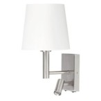 Sieninis šviestuvas Harvey E27 1x MAX 40 + LED 3W 2800K Šilta balta (Chromo)
