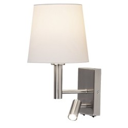 Sieninis šviestuvas Harvey E27 1x MAX 40 + LED 3W 2800K Šilta balta (Chromo)