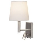 Sieninis šviestuvas Harvey E27 1x MAX 40 + LED 3W 2800K Šilta balta (Chromo)