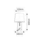 Sieninis šviestuvas Harvey E27 1x MAX 40 + LED 3W 2800K Šilta balta (Chromo)