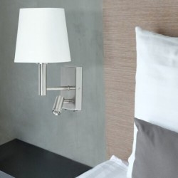 Sieninis šviestuvas Harvey E27 1x MAX 40 + LED 3W 2800K Šilta balta (Chromo)