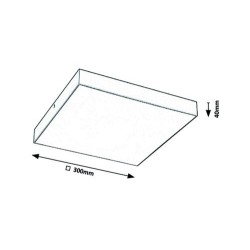 Lubinis lauko šviestuvas Tartu LED 24W 2800-6000K CCT keičiama balta spalva (Matinė Balta)