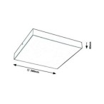 Lubinis lauko šviestuvas Tartu LED 24W 2800-6000K CCT keičiama balta spalva (Matinė Balta)