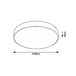 Lubinis lauko šviestuvas Tartu LED 24W 2800-6000K CCT keičiama balta spalva (Matinė Juoda)
