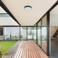 Lubinis lauko šviestuvas Tartu LED 24W 2800-6000K CCT keičiama balta spalva (Matinė Juoda)