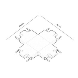 LiTrack magnetinės sistemos T formos sujungimas Connect+ (Juoda)