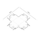 LiTrack magnetinės sistemos T formos sujungimas Connect+ (Juoda)