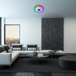 Lubinis šviestuvas Nikolaus LED 24W 3000-6500K CCT keičiama balta spalva (Juoda)