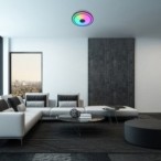 Lubinis šviestuvas Nikolaus LED 24W 3000-6500K CCT keičiama balta spalva (Juoda)