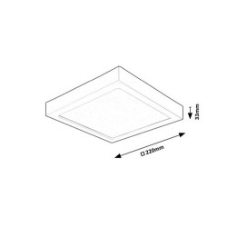 LED panelė Shaun2 LED 24W 3000K Šilta balta (Juoda)