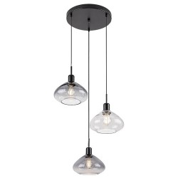 Pakabinamas šviestuvas Dvora E27 3x MAX 40W (Matinė Juoda)