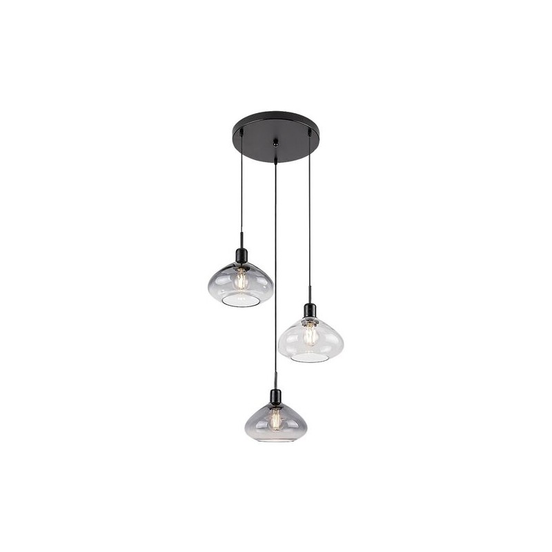 Pakabinamas šviestuvas Dvora E27 3x MAX 40W (Matinė Juoda)