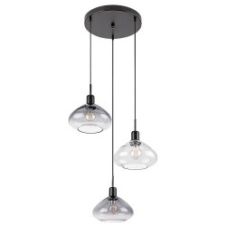 Pakabinamas šviestuvas Dvora E27 3x MAX 40W (Matinė Juoda)