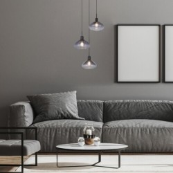 Pakabinamas šviestuvas Dvora E27 3x MAX 40W (Matinė Juoda)
