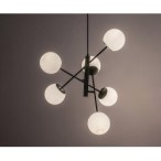 Pakabinamas šviestuvas Meduza E14 6x MAX 20W (Matinė Juoda)